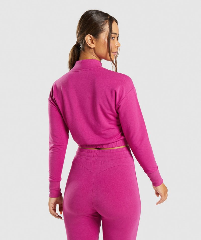 Women's Gymshark Training Pippa Sweatshirts Pink | NZ 2KUGYI